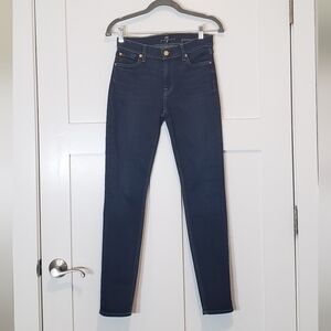 7 For All Mankind Jeans Gwenevere Skinny Darkwash Stretch Size 27 Like New